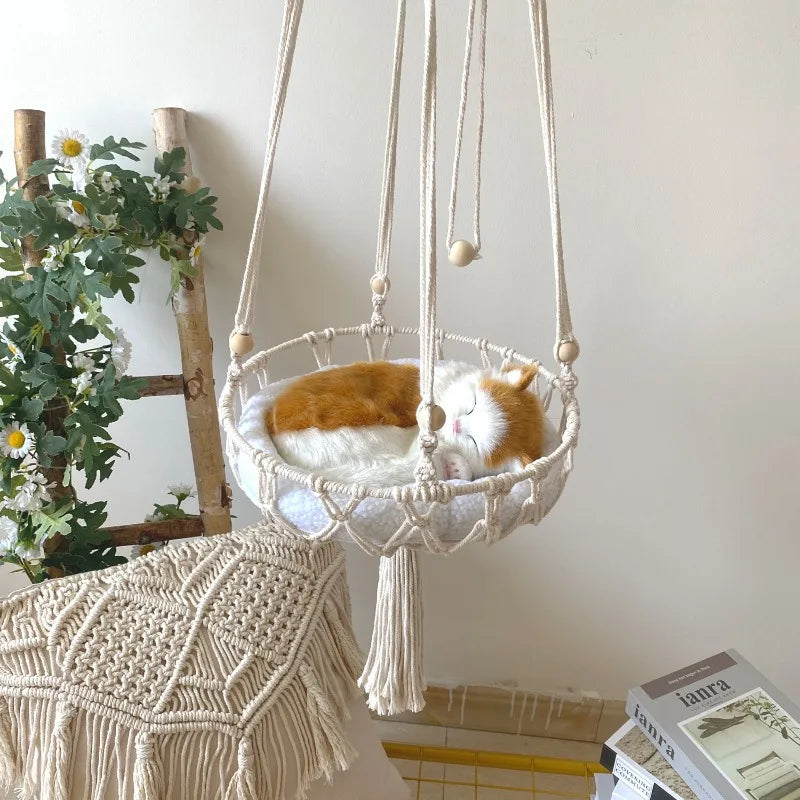 Hanging Kitty lounger & Plush Cushion